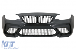 image-19-Stoßstange für BMW 2er F87 M2 2016-2020 Nierengitter Doppelstreifen M2C Look
