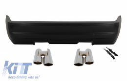 image-72-Stoßstange für BMW 3 E46 Limo 4D 98-05 Diffusor M3 CSL Look Auspuff Tipps Chrom