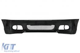 Stoßstange für BMW 3er E46 MOPF 01-04 M-Tech Look Nieren Doppelstreifen Schwarz-image-6010843
