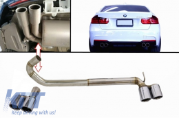 Stoßstange für BMW 3er F30 11+ Doppelauslass Diffusor Auspuff M Perform Look-image-6049239