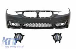 image-45-Stoßstange für BMW 3er F30 F31 Non LCI LCI 11-18 M3 EVO Look Nebelscheinwerfer