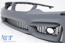 Stoßstange für BMW 4 F32 F33 F36 13-17 M4 Look Schwarz Gitter Front-Kotflügel Motorhaube-image-6074966