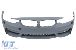 Stoßstange für BMW 4 F32 F33 F36 13-17 M4 Look Schwarz Gitter Front-Kotflügel Motorhaube-image-6074972