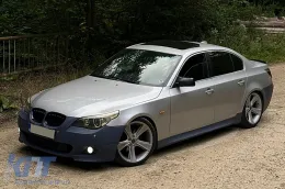 Stoßstange für BMW 5er E60 E61 03-07 M5 Look Mittelgitter Doppelstreifen Schwarz-image-6114289