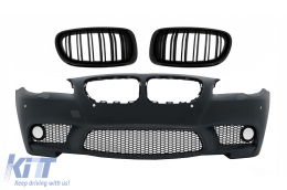 image-29-Stoßstange für BMW 5er F10 F11 2011-2014 Kühlergrill Nierengitter M5 Design