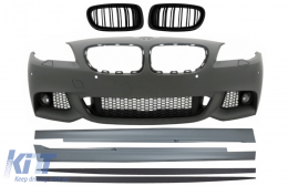 image-59-Stoßstange für BMW F10 F11 Non LCI 07.10-13 Gitter Seitenschweller Limo Touring M-Technik Look