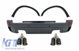 image-7-Stoßstange für BMW X5 E70 07-13 M Look Kotflügel Auspuff Tipps Kohlenstoff Matt