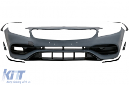 Stoßstange für Mercedes A-Klasse W176 12-18 Aufkleber Mattschwarz Facelift A45 Look-image-6033320