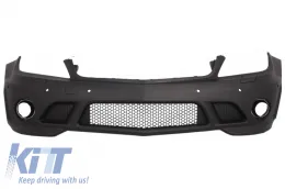 image-3-Stoßstange für Mercedes C-Klasse W204 07-12 C63 Unterer Kühlergrill Look PDC