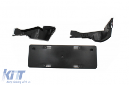 Stoßstange für Mercedes C-Klasse W205 S205 14-18 Kühlergrill Diffusor C63 Design Schwarz-image-6064324