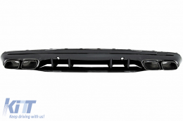 Stoßstange für Mercedes C-Klasse W205 S205 14-18 Kühlergrill Diffusor C63 Design Schwarz-image-6064325