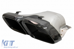 Stoßstange für Mercedes C-Klasse W205 S205 14-18 Kühlergrill Diffusor C63 Design Schwarz-image-6064328