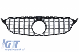 Stoßstange für Mercedes C205 14-18 C63 Look Gitter Heckspoiler Glänzend schwarz-image-6064706