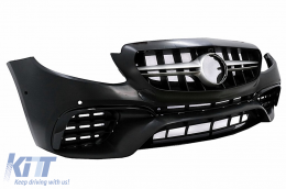 Stoßstange für Mercedes E W213 S213 C238 A238 2016-2019 E63 Look Kühlergrill Klappen-image-6092814