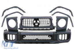 image-66-Stoßstange für Mercedes G-Klasse W463 W464 2018–2022 Kühlergrill Radkästen Scheinwerferblenden