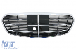 Stoßstange für Mercedes S W223 Limousine 20+ Sport Line Look Kühlergrill PDC-image-6096869