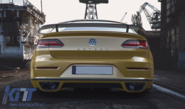 Stoßstange für VW Arteon 2017-2020 R-Line Look Seitenschweller Erweiterungen Kofferraumspoiler-image-6075646