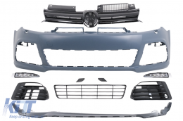 image-75-Stoßstange für VW Golf 6 Mk6 VI 08-13 Look LED TFL Nebelscheinwerfer Kühlergrill