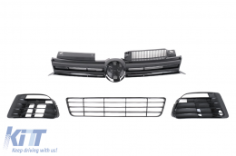 Stoßstange für VW Golf 6 Mk6 VI 08-13 Look LED TFL Nebelscheinwerfer Kühlergrill-image-6127944