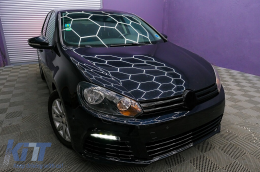 Stoßstange für VW Golf 6 Mk6 VI 08-13 Look LED TFL Nebelscheinwerfer Kühlergrill-image-6127970