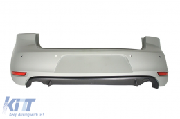 Stoßstange für VW Golf 6 VI 08-12 Dachspoiler LED Bremslicht Auspuff GTI Look-image-6049753