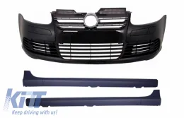 image-15-Stoßstange für VW Golf V 5 2003-2007 Seitenschweller R32 Glänzend schwarz Gitter