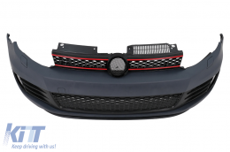 Stoßstange für VW Golf VI 6 2008-2013 Kühlergrill Nebelscheinwerfer GTI Look-image-6015254