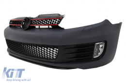 Stoßstange für VW Golf VI 6 2008-2013 Kühlergrill Nebelscheinwerfer GTI Look-image-6054720