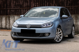 Stoßstange für VW Golf VI 6 MK6 08-13 Scheinwerfer LED Dynamic Light R20 Look PDC-image-6052112