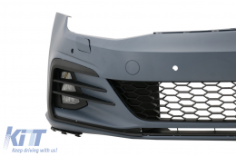 Stoßstange für VW Golf VII 7 5G 13-17 7,5 Seitengitter LED Nebelscheinwerfer GTI Look-image-6091338