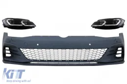 image-1-Stoßstange für VW Golf VII 7.5 17-20 LED Scheinwerfer Dynamisches Abbiegelicht GTI Look