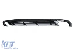 Stoßstange Heckdiffusor für Audi A4 B9 8W 2016–2018 Limousine/Avant RS4-Optik Schwarz-image-6277867