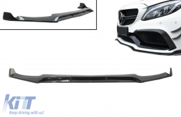 Stoßstange Lippe für Mercedes C-Klasse W205 S205 A205 C205 14-19 Real Carbon-image-6069667
