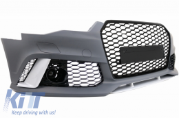 Stoßstange Luftverteiler Auspuff Endohre für Audi A6 4G Facelift 15-18 RS6 Look-image-6057053