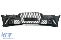 Stoßstange Luftverteiler Auspuff Endohre für Audi A6 4G Facelift 15-18 RS6 Look-image-6057054