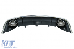 Stoßstange Luftverteiler Auspuff Endohre für Audi A6 4G Facelift 15-18 RS6 Look-image-6057064
