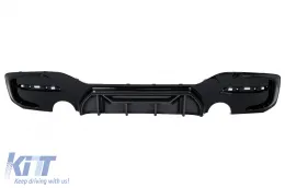 image-28-Stoßstange Luftverteiler Diffusor Zwilling Auslauf Einzel für BMW 1er F20 F21 LCI 15-19 Schwarz & Carbon Look