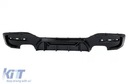 image-41-Stoßstange Luftverteiler Diffusor Doppelt-Twin-Auslass für BMW 1er F20 F21 LCI 15-19 Schwarz & Carbon Look