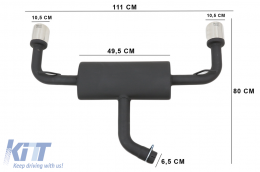 Stoßstange Luftverteiler für VW Golf 7.5 VII 17+LED Rücklichter Auspuff GTI Look-image-6052640