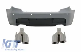 image-40-Stoßstange Mit PDC für BMW 1 E81 E87 2004-2011 M Tech Look Auspuff Tipps Quad