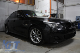 Stoßstange ohne Nebelscheinwerfer für BMW 5 LCI E60 E61 07-10 Seitenschweller M-Technik Look-image-6031703