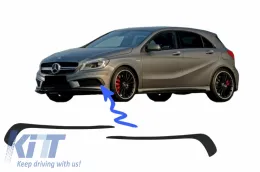 image-17-Stoßstange Splitter Flossen Aero für Mercedes A-Klasse W176 12-08.15 A45 Look