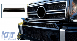 Stoßstange Spoiler LED DRL Extension Oberlippe für Mercedes W463 89-17 Schwarz-image-6043696