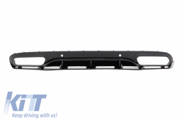 Stoßstangen Diffusor Auspuff für Mercedes C205 A205 14-19 C63 Ed 1 Look Schwarz-image-6047290