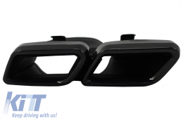 Stoßstangen Diffusor Auspuff für Mercedes C205 A205 14-19 C63 Ed 1 Look Schwarz-image-6047298