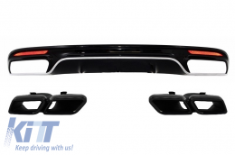 image-45-Stoßstangen Diffusor Auspuff tipps für Mercedes C217 Coupe S-Klasse 14+ schwarz-
