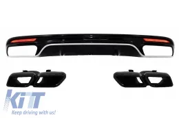 image-32-Stoßstangen Diffusor Auspuff tipps für Mercedes C217 Coupe S-Klasse 14+ schwarz-