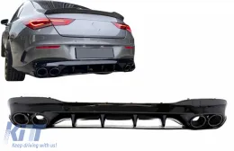 image-10-Stoßstangen Diffusor Endrohre für für Mercedes CLA X118 C118 Sport Line 19-06.25 CLA45S-Look