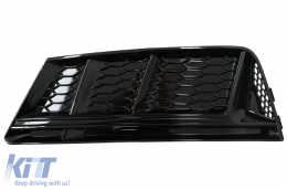 Stoßstangenuntergitter Abdeckungen Seite für Audi A4 B9 16-18 RS4 Look Schwarz-image-6067957