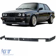 image-76-Stoßstangenzierleisten Set vorne rechts links schwarz glänzend, geeignet für BMW 3er E30 87-94